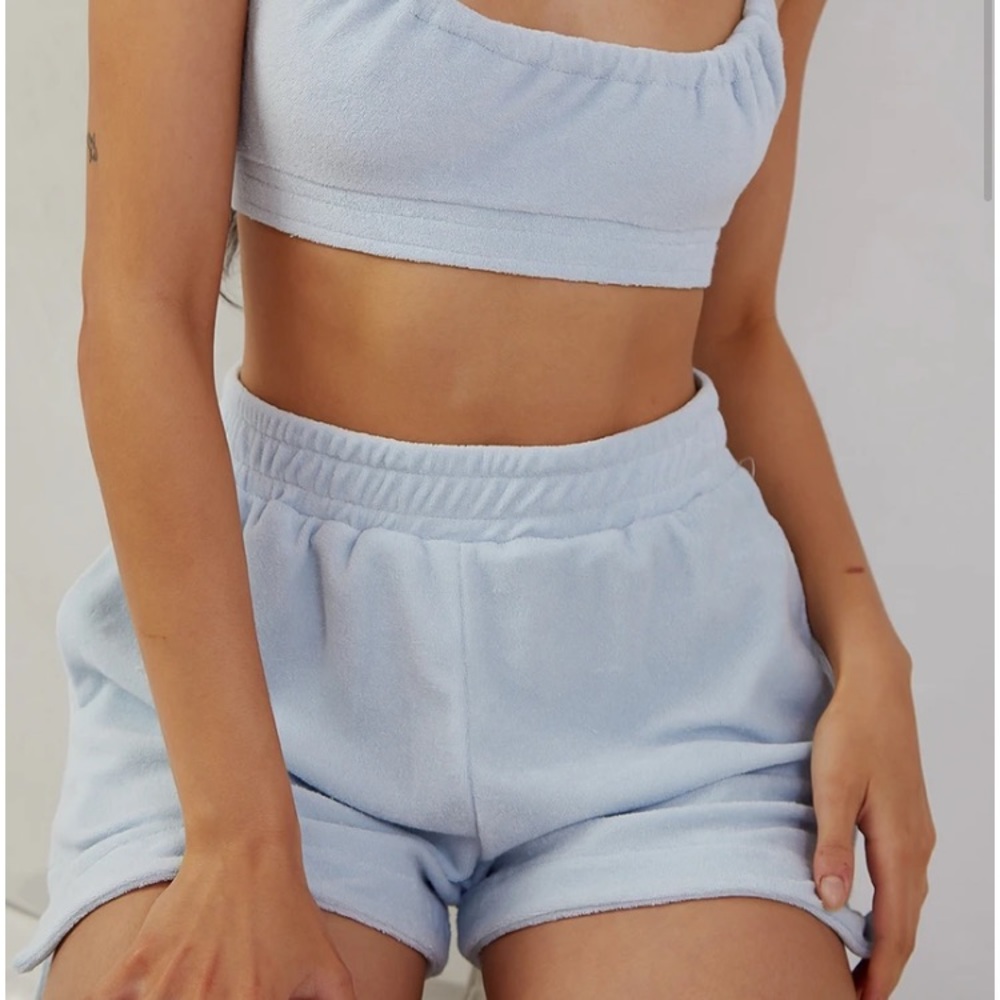 Peppermayo - St. Tropez Terrycloth Shorts in Light Blue